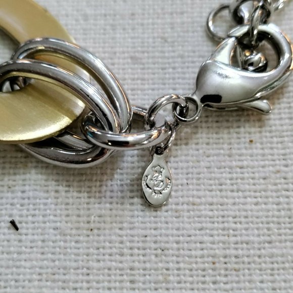 2/$20 Premier Designs Chunky Mixed Metal Oval Chain Necklace - Picture 4 of 4